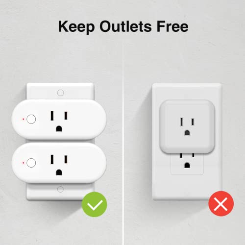 Smart Plug Outlet Extender, Wifi Surge Protector Power Strip Smart Plug,15A Wi-Fi Outlet Compatible With Alexa And Google Home #TOP5