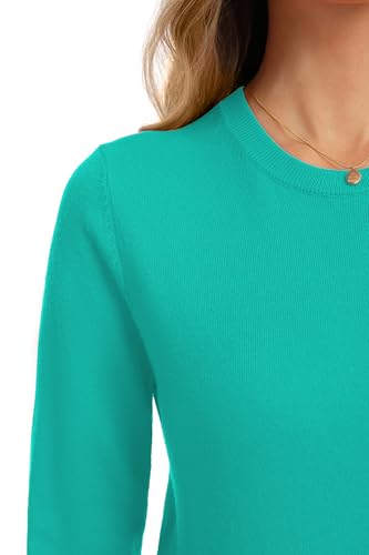 Image of QUALFORT Women's Sweaters Long Sleeve Soft Lightweight Basic Knitted Pullover Sweater