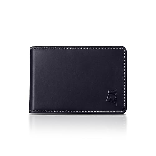 Kings Loot Wallet for Men | Minimalist Slim RFID Blocking Leather Design with Cash Pocket & Card Pull Strap | Holds 1-12 Cards | Stylish & Durable Wallets (Sapphire)