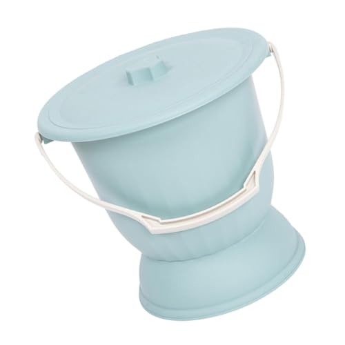 Frcolor スピットン 便器 ポータブルトイレ トイレポット バケツ ボトル キット ウィー 携帯トイレ キャンプ 大人用携帯トイレ 漏斗 パン 蓋 男 Pp Sky-blue