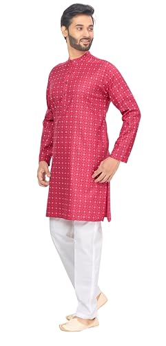 Image of Studio Shringaar Men's Cotton Relaxed Fit Straight Kurta