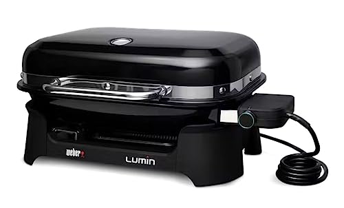 Weber Barbecue électrique Lumin Black, 2200W, Grille en Fonte