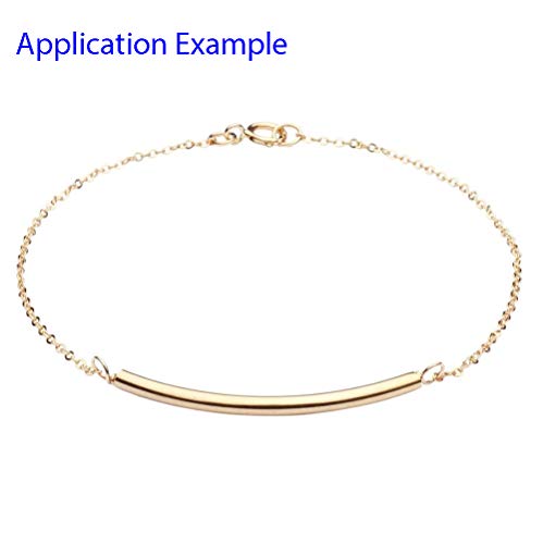 30Pcs Adabele Authentic 925 Sterling Silver Sleek Curved Noodle Tube Connector Beads 30Mm X 2Mm Tube (1.5Mm Hole) For Jewelry Making Ss240 #TOP5