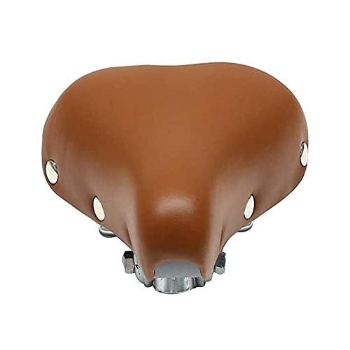 Sillin Bicicleta Asiento De Bicicleta Montaña Retro Viajero Urbano Sillín Ocio Japonés for Hombres Remache Plegable Doble Resorte Cojín Marrón