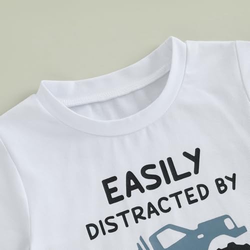 Toddler Baby Boy Clothes Summer Short Sleeve Truck Print T-Shirt Tops Solid Color Shorts Set 2Pcs Casual Outfit4