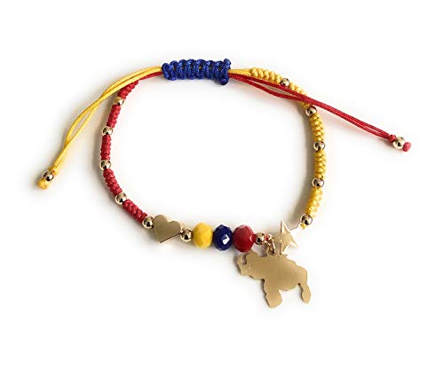 Venezuela Tricolor Bracelet Map Stars Pendants Venezuelan Gifts