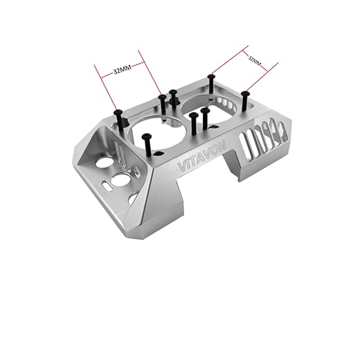 VITAVON CNC Aluminum MAX4 Cover with Dual 40mm Fan Holder for X-maxx XRT 5T Kraton 8S DBXL