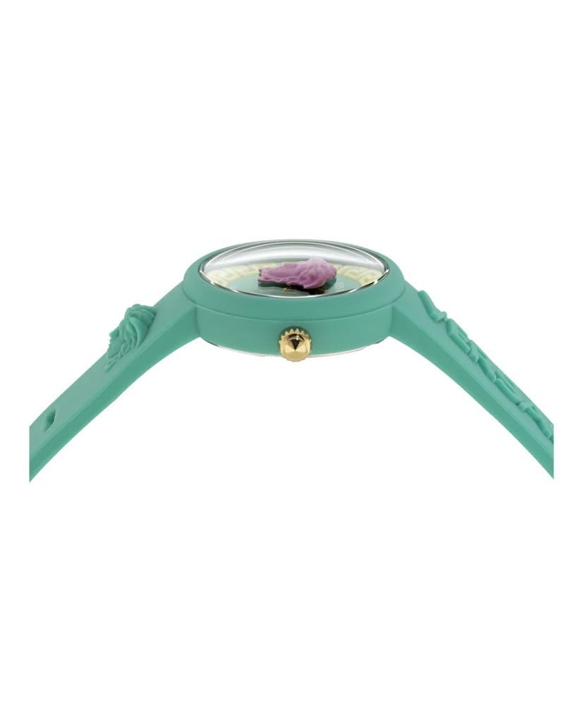 Versace Unisex dziecięcy analogowy szwajcarski zegarek kwarcowy z silikonowym paskiem VE9200225