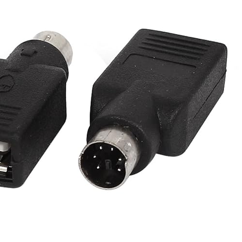 uxcell Adaptador USB a PS/2, pack 3 piezas negro miniatura 5