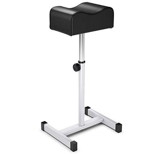 GentleShower Stool, Adjustable Pedicure Manicure Technician Nail Footrest Salon Spa Equipment, Barber chair (black)