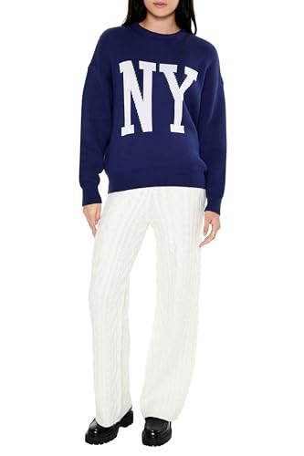 Forever 21 Women's Ny Graphic Drop-Sleeve Sweater2