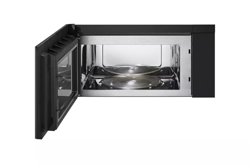 Image of LG - 1.7 Cu. Ft. Convection Over-the-Range Microwave with Sensor Cooking and Air Fry - Black Stainless Steel