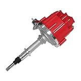 Aflle Racing Red Cap HEI Ignition Distributor 65K Coil Fits AMC Jeep 232 242 258 6 Cylinders (OE: JM6511R)