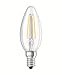 Produktbild Osram LED Base Classic B Lampe, in Kerzenform mit E14-Sockel, nicht dimmbar, Ersetzt 40 Watt, Filamentstil Klar, Warmweiß - 2700 Kelvin, 2er-Pack