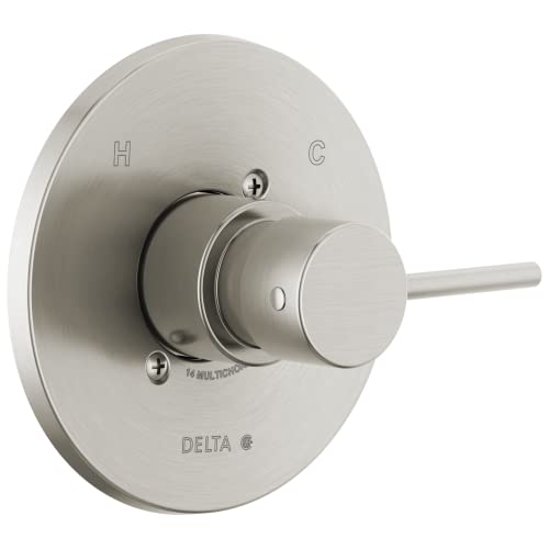 Delta Faucet Modern Shower Valve Trim Kit for Delta Shower Faucets, Delta Shower Handle Replacement, Shower Faucet Handle, Stainless T14059-SS-PP (Valve Not Included)
