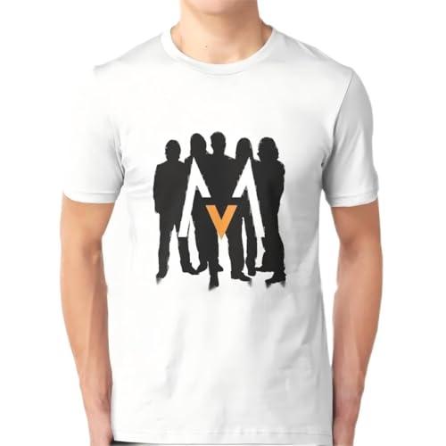 Photo de YUEFEIFAN 5-Tour-T-Shirt-100-Cotton-Adam-Levine-5-Band-Parachute-Regiment-Music-Lyrics-1-Para