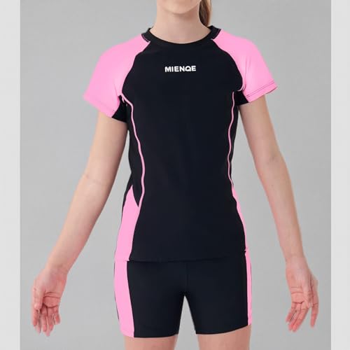 MIENOE Teen Girls' Swimsuit Two Piece Kid Swimsuit Girls Water Sport Shorts UPF 50+ Sun Protection Bathing Suits4
