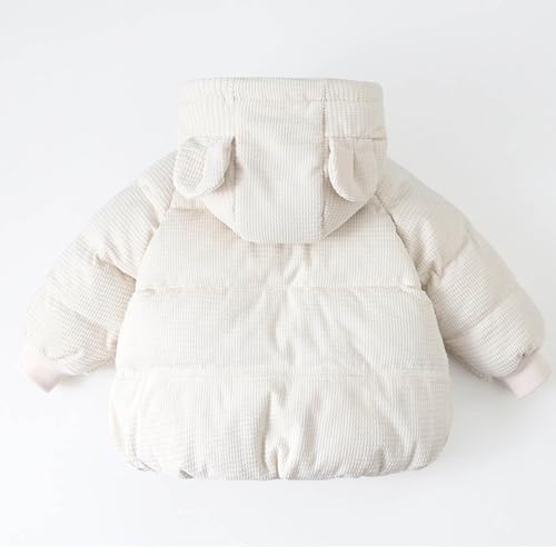Boys Girls Corduroy Jacket Bear Ears Full Zip Pockets Coats Thickened Winter Warmth Outerwear Cute Comfy Soft Jacket2