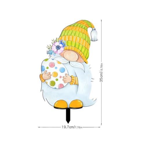 Letreros de gnomo de dibujos animados para transformar jardines apagados 5
