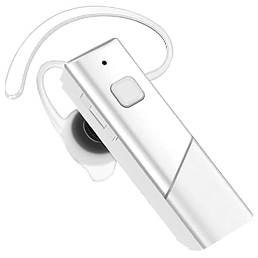 Wireless Bluetooth Earpiece,Huifen Sport Earphone Portable Earbud Hands-Free Earphone Noise Canceling Mic,16Hrs Music Time Headset for Cell Phones Office/Business/Work Out/Truck/Driving (White)