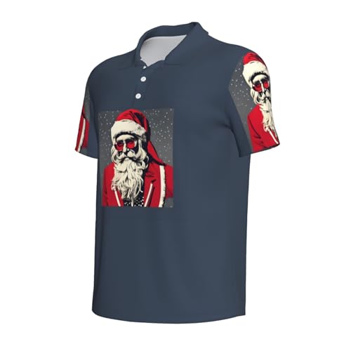 Polo respirant Père Noël pour homme idéal au bureau comme en voyage