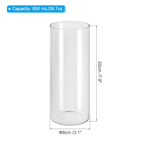 PATIKIL Clear Glass Cylinder Vase - Image 2