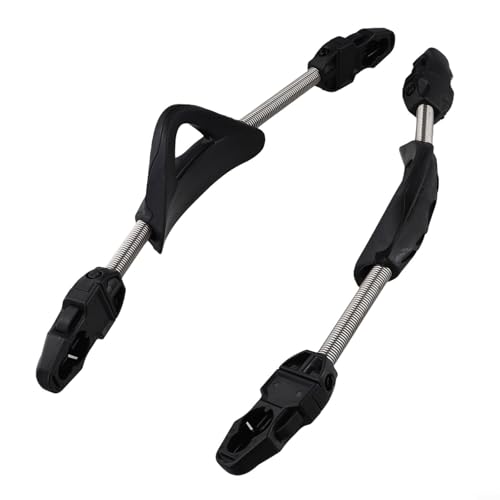 Vidonergy 2 correas de aleta de resorte de acero inoxidable para buceo y esnórquel, antideslizantes, resistentes 304 SS + EPDM/TPR, se adapta a la mayoría de aletas (yeguas, cre, negro)