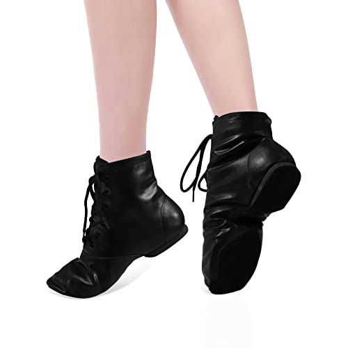 Jazz Dance Boots Split Sole for Women and Men's Leather Dancing Shoes4