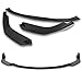 Q1-TECH, 9-Piece Front Bumper Lip & Side Skirt Extensions Diffuser Compatible with 2019 2020 2021 2022 Toyota Corolla Hatchback/5-Door, Front Lip Spoiler Air Chin Splitter ABS (Painted Black)