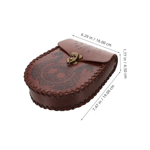 1set Cosplay Viking Belt Set Embossed Belt Pouch Medieval Vintage Viking Accessories3