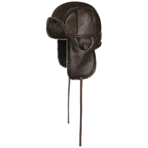 Stetson Uni Lambsfur Bomber Aviator Hat Men Brown 7-7 1/8