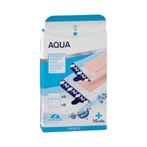 Tiras adhesivas protectoras de poliuretano Aqua surtidas resistentes al agua Caja 10 tiras Pack 4