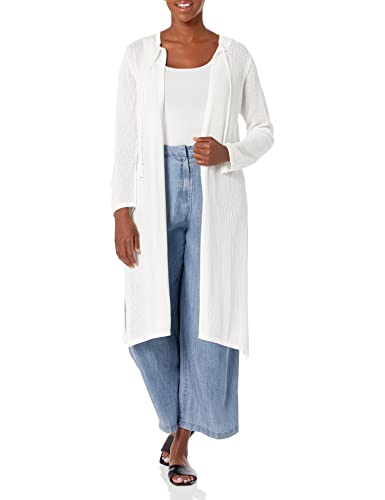Long Sleeve Duster Cardigan with Side SL Bright White