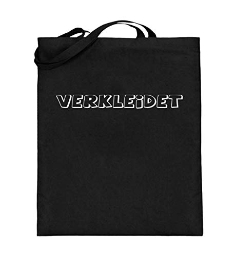 Sac en toile de jute noir de 38cm-42cm pour déguisement de carnaval avec anses