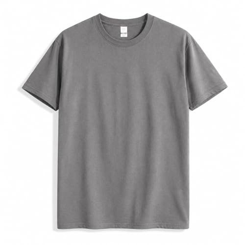 Image of Maydear Men Women Basic T Shirt Cotton Short Sleeve Crewneck Casual Plain Tee Everyday Essential Top