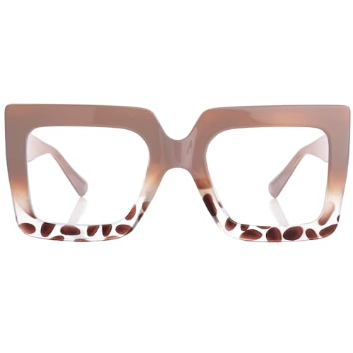 Kursan Oversized Square Glasses for Women Men Big Frame Blue Light Blocking Glasses Fashion Eyeglasses