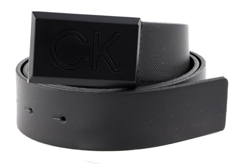 Ceinture casual Calvin Klein en cuir noir, idéale pour sublimer un jean au quotidien