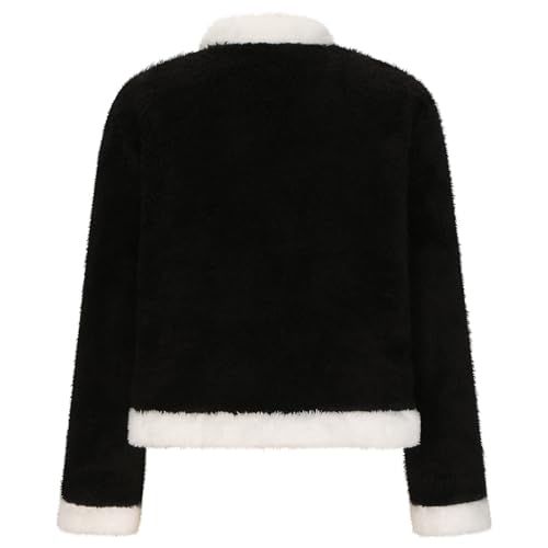 Women Long Sleeve Loose Fit Jackets Coat for Women Fleece Lined Wool Thermal Fuzzy Hooded Cardigan Winter Fall 20254