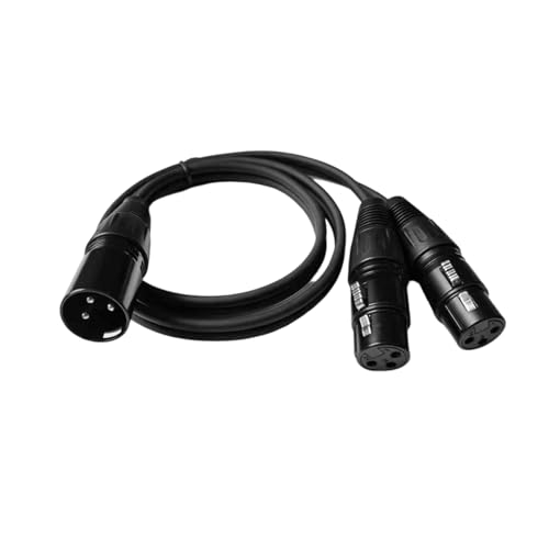 Cable de sonido profesional XLR macho a doble hembra de alta fidelidad