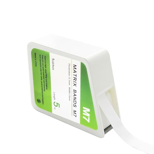 Dental Teflon Matrix Bands White Roll Type Sectional Contoured Matrix Band for Plug Matrices Dentistry Oral Material