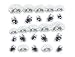 Black & White Butterfly & Lace w/Rhinestone French Tip Nail Stickers/Decals