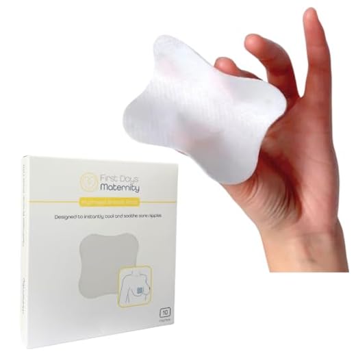 FIRST DAYS MATERNITY - Almohadillas refrescantes de hidrogel para el pecho, alivio instantáneo para pezones doloridos, paquete de 10 almohadillas