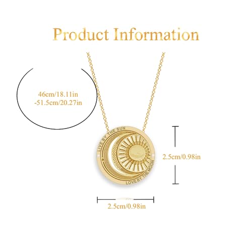 Minimalist Sun Moon Star Tarot Round Pendant Necklace Ins Cool 18K Gold Plated Stainless Steel Sweater Chain Titanium Steel Necklace Choker Chain4