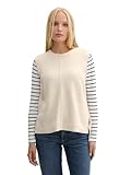TOM TAILOR Damen Pullunder mit Ziernaht, 33962 - Doeskin Melange, L