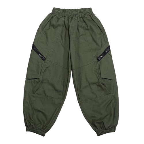 Boys Cargo Joggers Pants Kids' Stretch Elastic Waist Casual Jogging Trousers Bottom for Kids 8-9 Years2