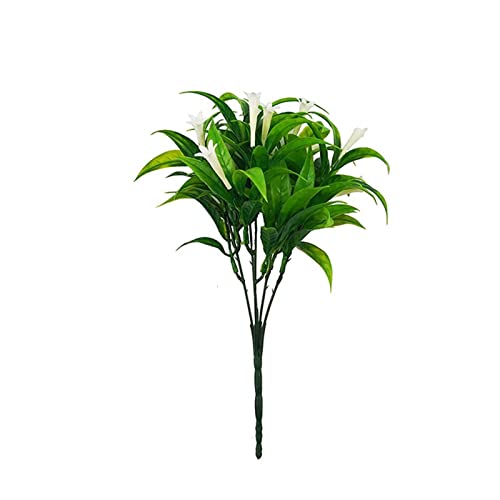 Plantas artificiales al aire libre tropicales de gloria matutina arbustos vegetación hojas de otoño plantas de plástico decoración de granja para colgar macetas delanteras, porche delantero, cestas