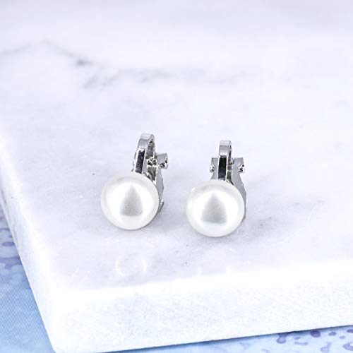YOQUCOL Simulated Freshwater Pearl Clip On Earrings Not Pierced Elegant Stud Jewelry For Women Girls