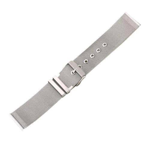 Bracelet de montre milanais anti-irritation en acier inoxydable argenté souple toutes tailles