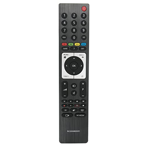 Ersatz Fernbedienung RC3304803/01 TS3187R-2 Fit für Grundig LCD Fernseher 40 VLE 525 BG 40VLE525BG 32CLE9130SL 32FLE9130SL 32VLE9272CL 37VLE9272CL 40CLE9170SL 40FLE9170SH 40FLE9170SL 40FLE9170SP