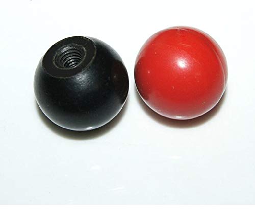 5PCS M10 Female 35mm Dia Solid Black Plastic Ball Knobs for Machine Tools
